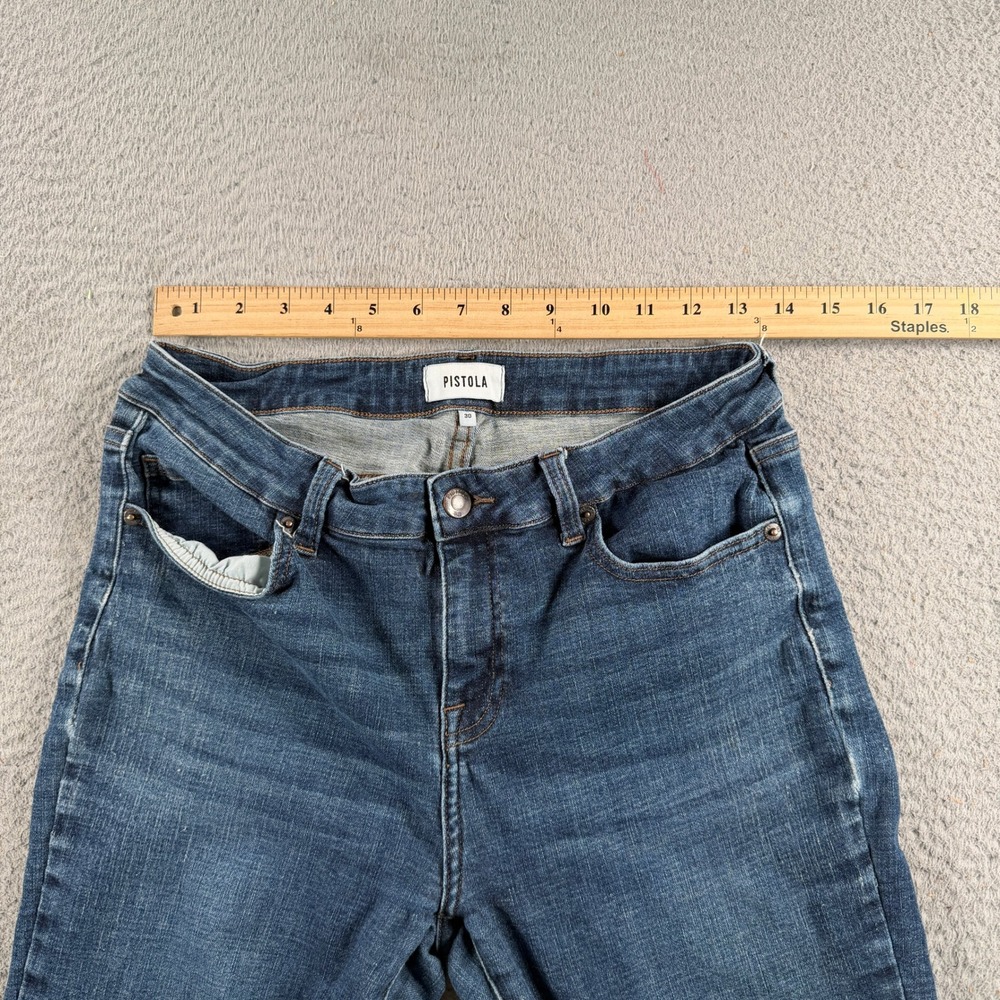 Pistola Moody Skinny Jeans Womens 30 Fits 26x25 Blue High Rise P6731MTW-MDYP - Picture 7 of 12